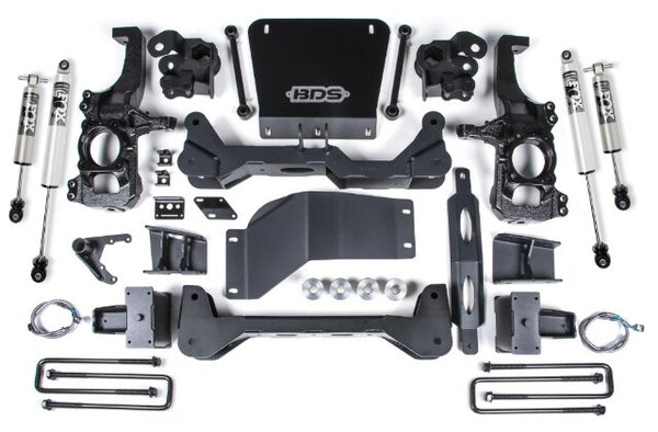 BDS 2020-2025 Fits Chevrolet Silverado/gmc Sierra 2500HD/3500HD 4wd, 6.5" Suspension Lift System, 6" Rear Lift, Block, W/o Overload - FOX 2.5 Ps Hto Shocks Front/rear 753FPP
