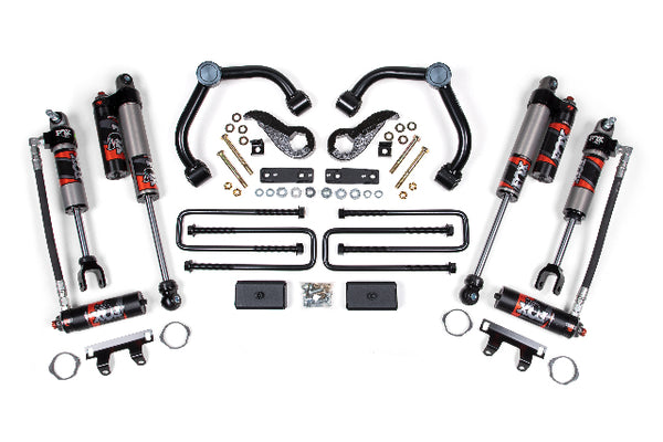 BDS 2020-2025 Fits Chevrolet Silverado/gmc Sierra 2500HD/3500HD 4wd, 3" Suspension Lift Kit, W/o Overloads, 2" Rear Lift, Block, W/o Overload - FOX 2.5 Pes Shocks Front/rear 760FPE