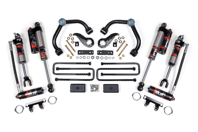 2020-2025 Chevrolet Silverado/GMC Sierra 2500HD/3500HD 4wd,  3" Suspension Lift Kit,  w/o Overloads, 2" Rear Lift, Block, w/o Overload - Fox 2.5 PES Shocks Front/Rear