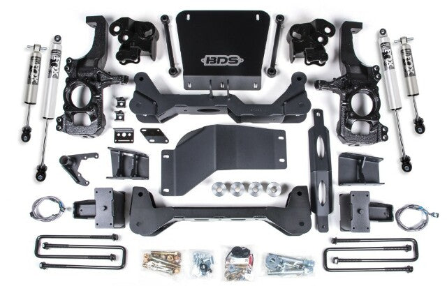 BDS 2020-2025 Fits Chevrolet Silverado/gmc Sierra 2500HD/3500HD 4wd, 5" Ntbd Suspension Lift System, W/o Overloads, 4.5" Rear Lift, Block, W/o Overload - FOX 2.5 Ps Hto Shocks Front/rear 766FPP