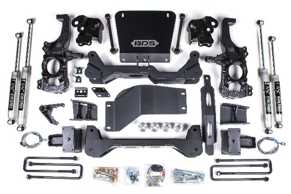 BDS 2020-2025 Chevrolet Silverado/gmc Sierra 2500HD/3500HD 4wd, 5" Ntbd Suspension Lift System W/ Overloads, 4.5" Rear Lift, Block, W/ Overload - NX2 Nitro Shocks Front/rear 767H