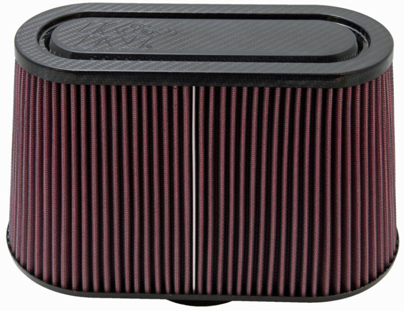K&N Universal Filter with Carbon Fiber Top & Base-12in Base O/S Length x 6in Base O/S Width x 7in H RP-5103
