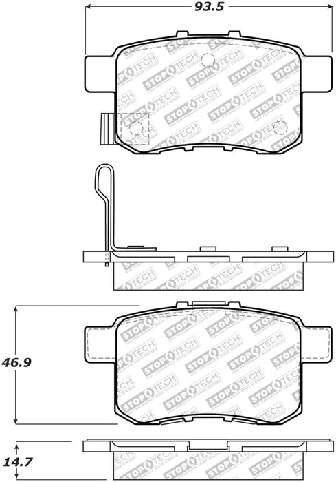 StopTech Street Select Brake Pads Rear 305.1336