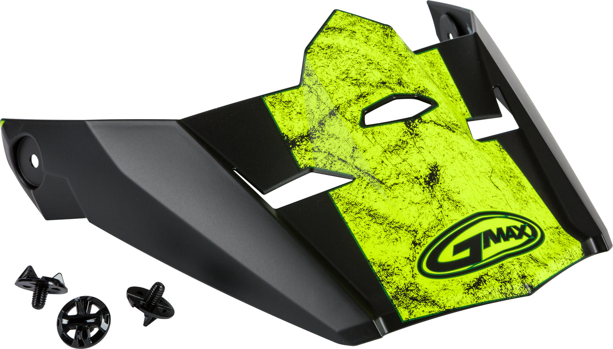 Gmax Visor W/Screws Dominant Mx-46 Matte Black/Hi-Vis Xs-Sm G046901