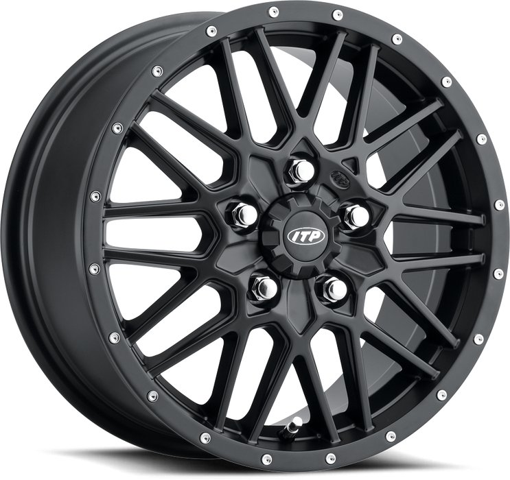 Itp 15RB545BX Hurricane Wheels - 15x7-6+1 Offset - 5/4.5 - Matte Black