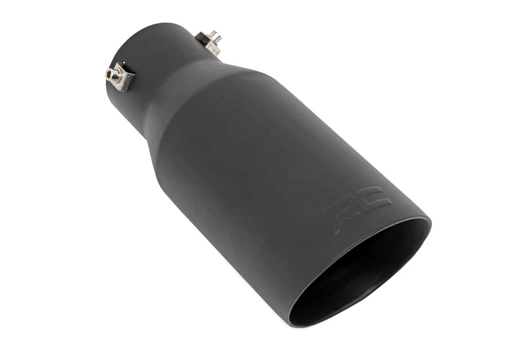 Rough Country Exhaust Tip Black Rc Logo 2.5-3 Inch Pipe 96004