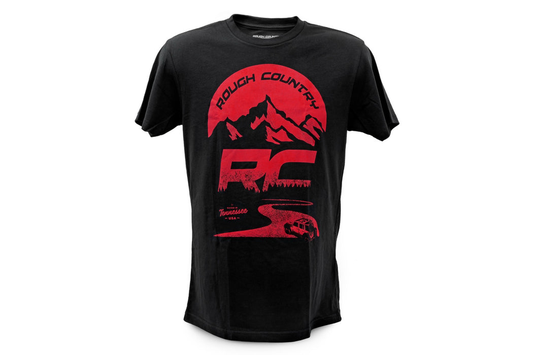 Rough Country T-Shirt Rc Mountains Black Md 84092MD