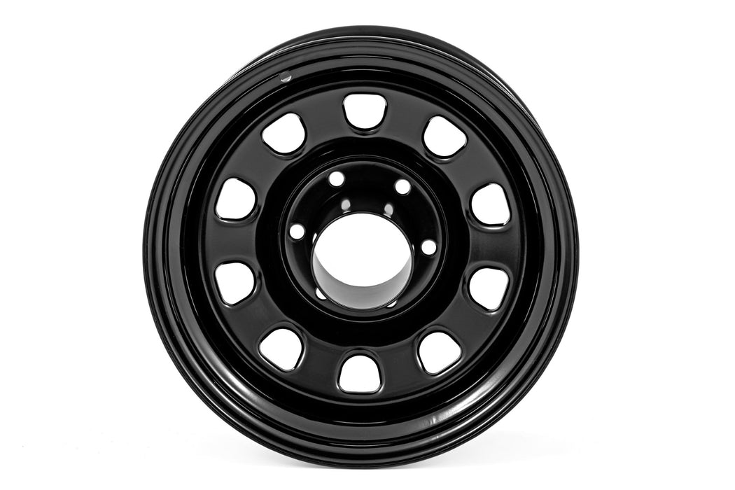 Rough Country Steel Wheel Black 15X8 5X4.5 3.30 Bore19 RC158545