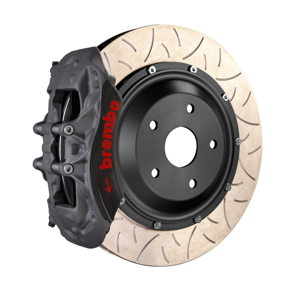 Brembo Pista Race Front Big Brake Kit, 6-Piston Black Hard Anodized Calipers, 355x32mm Type-3 Slotted 2-Piece Rotors, Fits Honda S2000 3K3.8081A