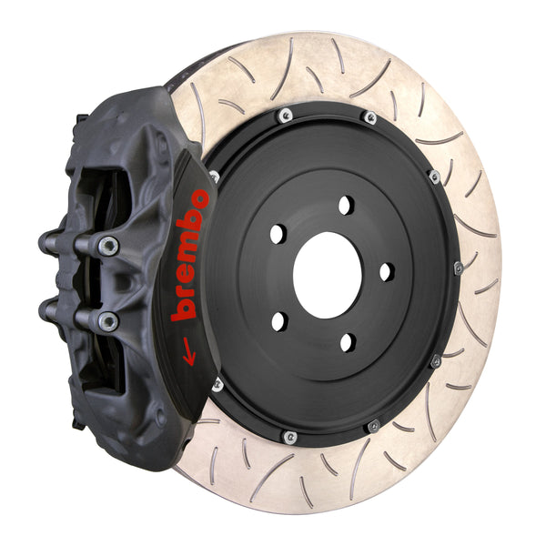 Brembo Pista Race Front Big Brake Kit, 6-Piston Black Hard Anodized Calipers, 380x35mm Type-3 Slotted 2-Piece Rotors, Fits Porsche 911 3K3.9070AX