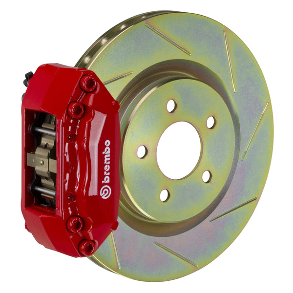 Brembo GT Front Big Brake Kit, 4-Piston Red Calipers, 305x28mm Type-3 Slotted Rotors, Fits 2005-2006 Ford Focus 1A5.5004A2
