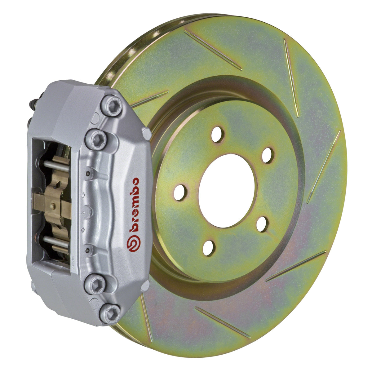 Brembo GT Front Big Brake Kit, 4-Piston Silver Calipers, 305x28mm Type-3 Slotted Rotors, Fits 2005-2006 Ford Focus 1A5.5004A3
