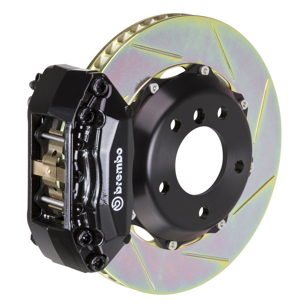 Brembo GT Front Big Brake Kit, 4-Piston Black Calipers, 328x28mm Type-1 Slotted 2-Piece Rotors, Fits 1997-2001 Acura Integra 112.6003A1