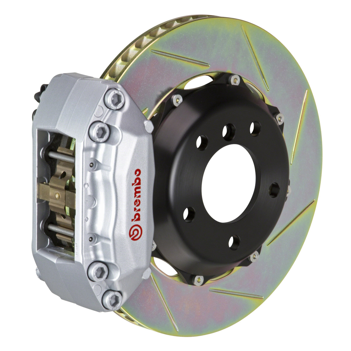 Brembo GT Front Big Brake Kit, 4-Piston Silver Calipers, 328x28mm Type-1 Slotted 2-Piece Rotors, Fits 1997-2001 Acura Integra 112.6003A3
