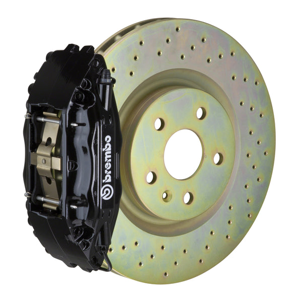 Brembo GT Front Big Brake Kit, 4-Piston Black Calipers, 355x32mm Drilled Rotors, Fits 1997-2004 Chevrolet Corvette 1H4.8001A1