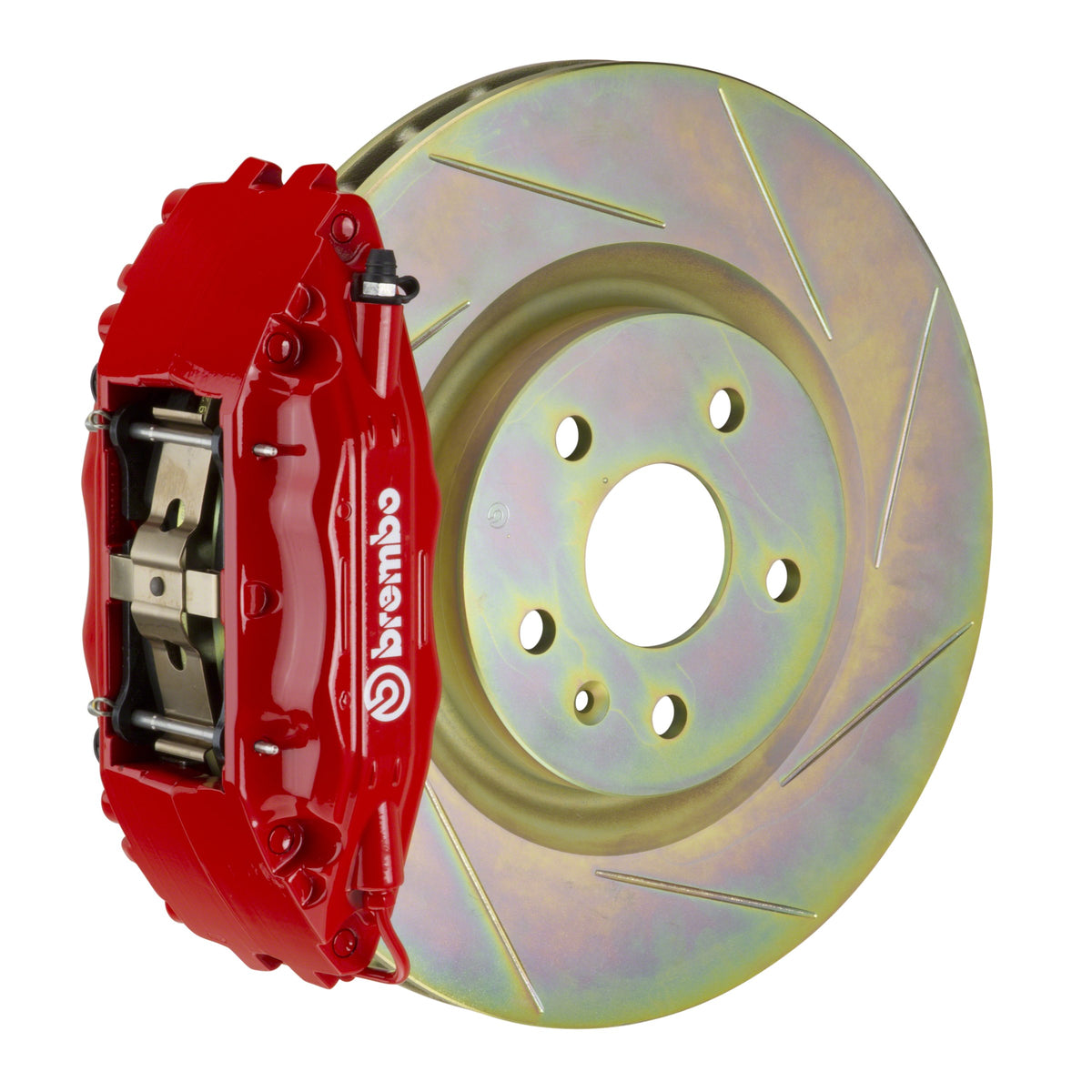 Brembo GT Front Big Brake Kit, 4-Piston Red Calipers, 326x30mm Type-1 Slotted Rotors, Fits 2013-2020 Subaru BRZ and more 1H5.6005A2