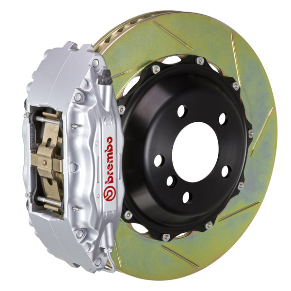 Brembo GT Front Big Brake Kit, 4-Piston Silver Calipers, 355x32mm Type-1 Slotted 2-Piece Rotors, Fits 2004 Volkswagen R32 1B2.8043A3