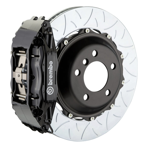 Brembo GT Front Big Brake Kit, 4-Piston Black Calipers, 355x32mm Type-3 Slotted 2-Piece Rotors, Fits 2004-2017 Subaru Impreza and more 1B3.8048A1