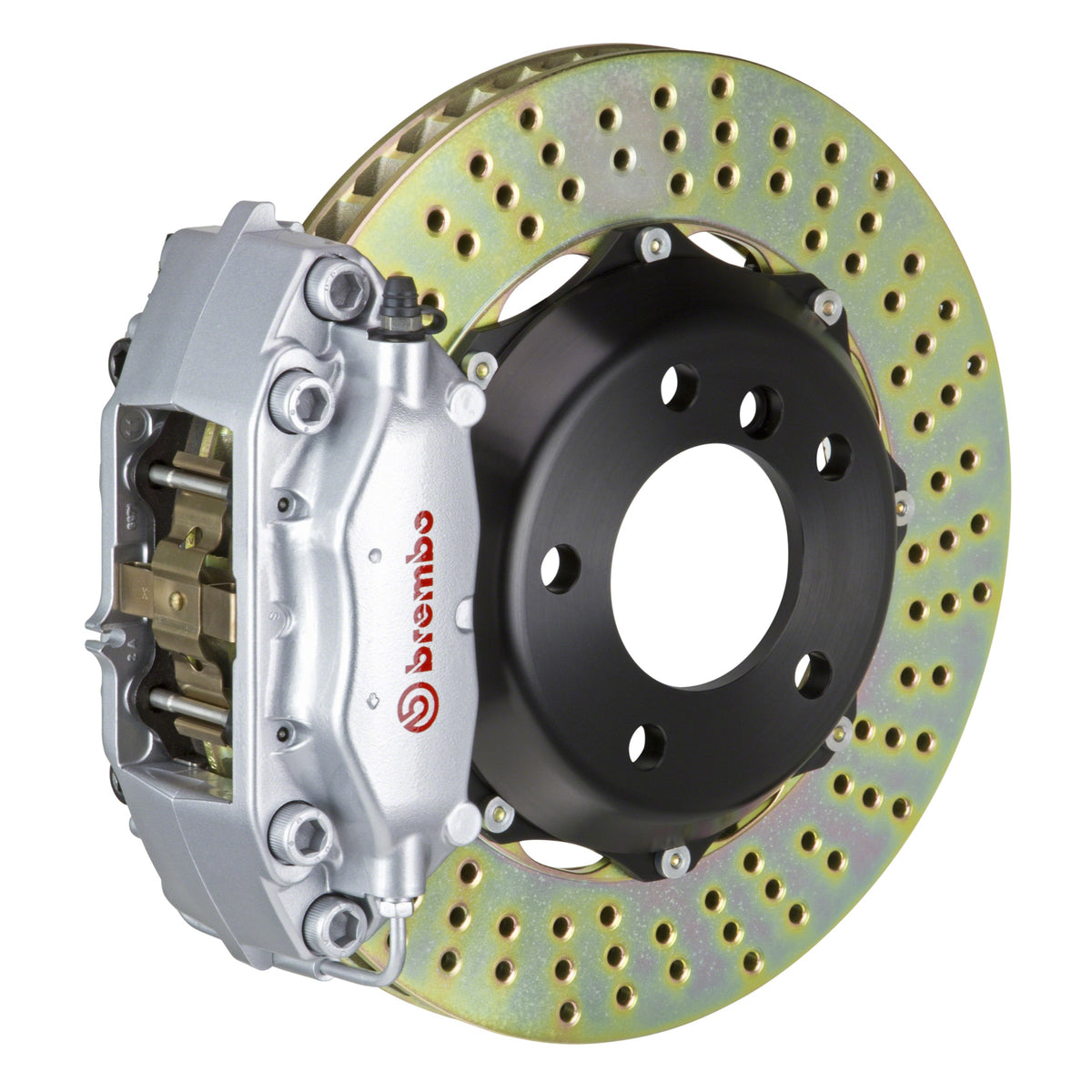 Brembo GT Rear Big Brake Kit, 4-Piston Silver Calipers, 328x28mm Drilled 2-Piece Rotors, Fits 1987-1989 Porsche 928 2C1.6016A3