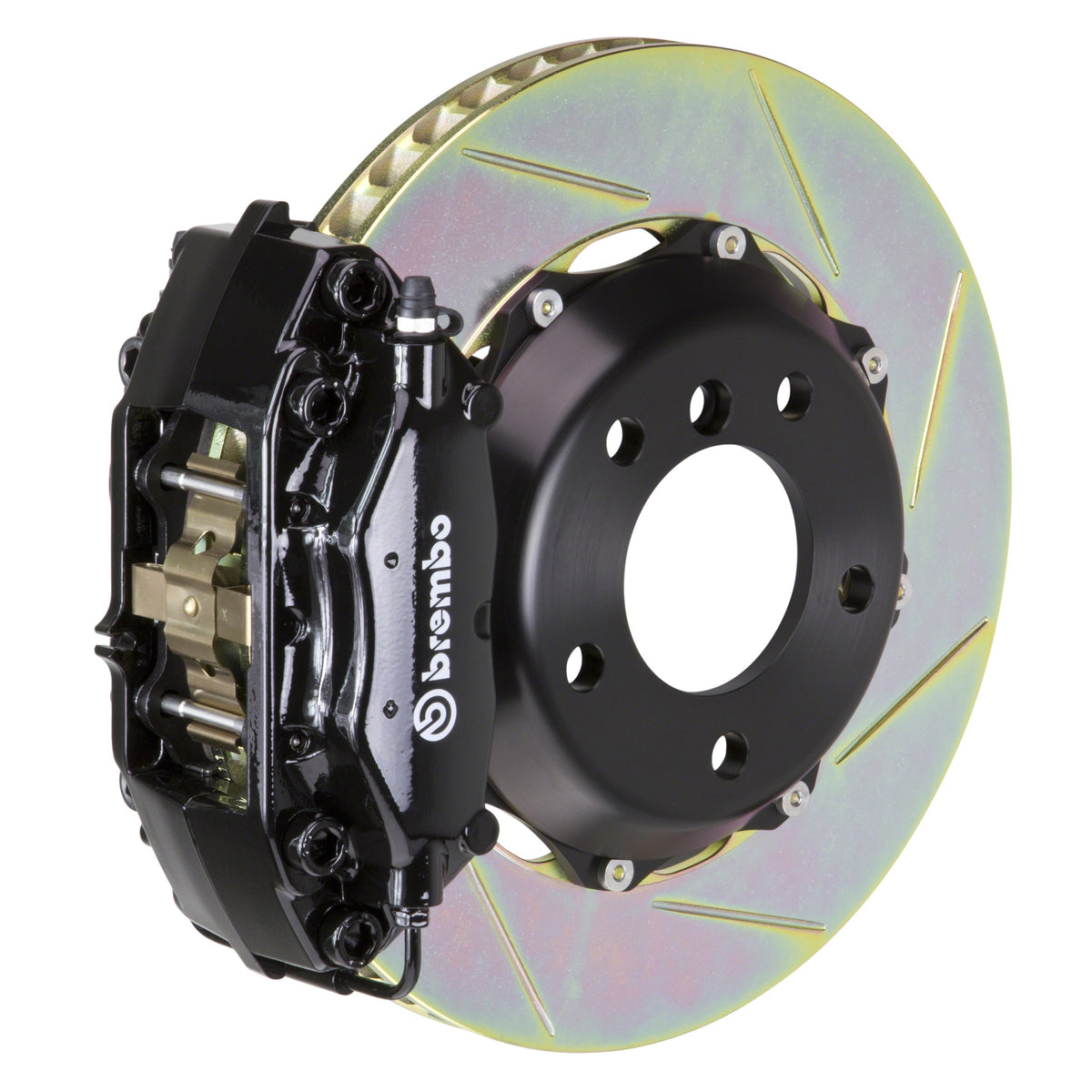 Brembo GT Rear Big Brake Kit, 4-Piston Black Calipers, 328x28mm Type-1 Slotted 2-Piece Rotors, Fits 1998-2002 BMW Z3 2C2.6005A1