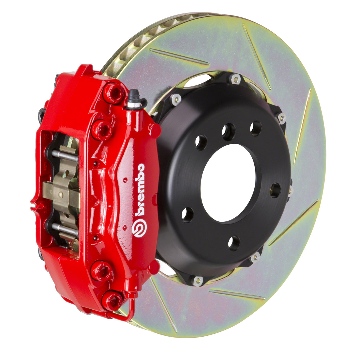 Brembo GT Rear Big Brake Kit, 4-Piston Red Calipers, 328x28mm Type-1 Slotted 2-Piece Rotors, Fits 1998-2002 BMW Z3 2C2.6005A2
