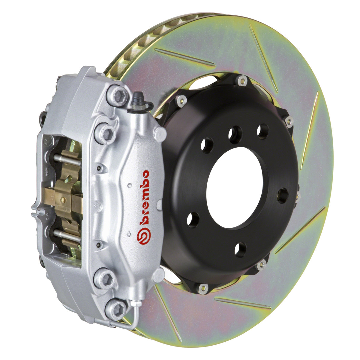 Brembo GT Rear Big Brake Kit, 4-Piston Silver Calipers, 328x28mm Type-1 Slotted 2-Piece Rotors, Fits 2006-2013 Mercedes-Benz CL600 and more 2C2.6010A3