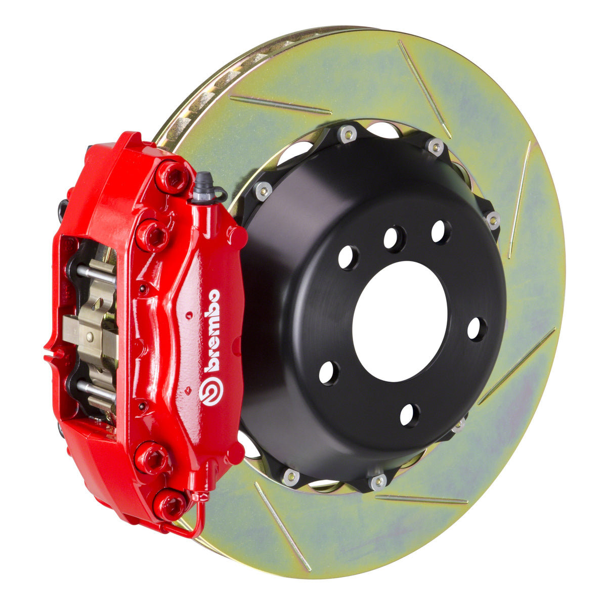 Brembo GT Rear Big Brake Kit, 4-Piston Red Calipers, 345x28mm Type-1 Slotted 2-Piece Rotors, Fits 2000-2003 BMW Z8 2C2.8009A2