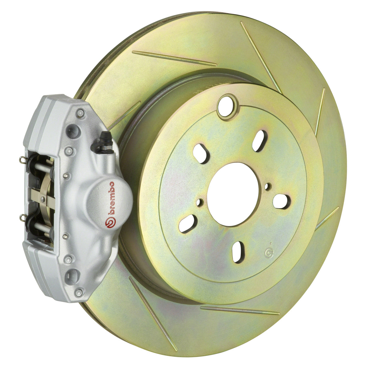 Brembo GT Rear Big Brake Kit, 2-Piston Silver Calipers, 294x19mm Type-1 Slotted Rotors, Fits 1999-2005 BMW 325i, 323i, 328i 2E5.4002A3