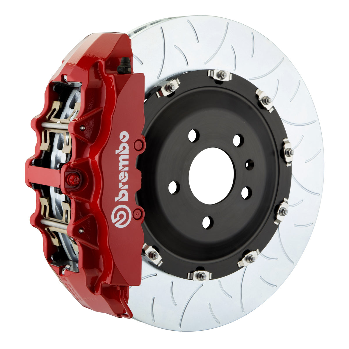 Brembo GT Front Big Brake Kit, 8-Piston Red Calipers, 380x34mm Type-3 Slotted 2-Piece Rotors, Fits 2000-2005 Mercedes-Benz ML500, ML55 AMG 1G3.9020A2