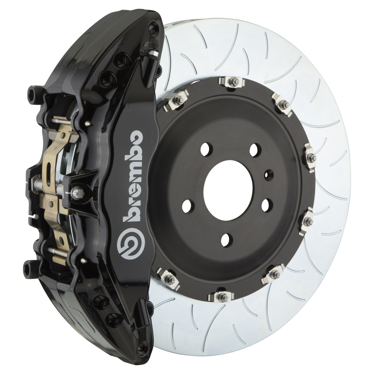 Brembo GT Front Big Brake Kit, 6-Piston Black Calipers, 380x34mm Type-3 Slotted 2-Piece Rotors, Fits 2022-2025 Lexus LX600 1J3.9024A1