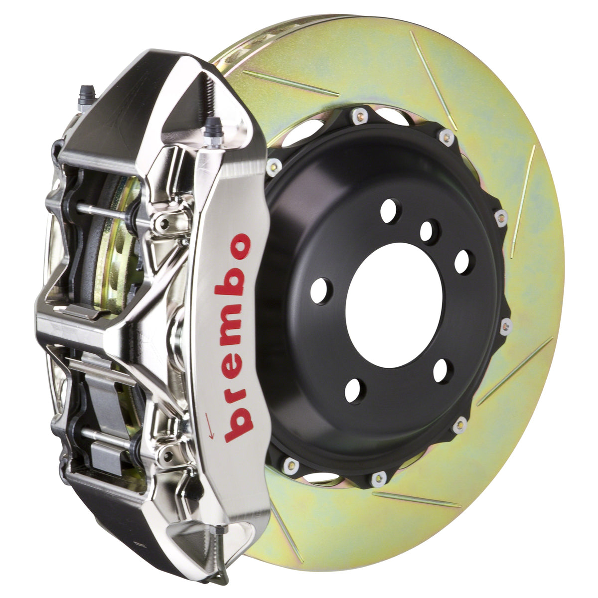 Brembo GT-R Front Big Brake Kit, 6-Piston Nickel Plated Calipers, 355x32mm Type-1 Slotted 2-Piece Rotors, Fits 1991-1994 Porsche 911 1M2.8050AR