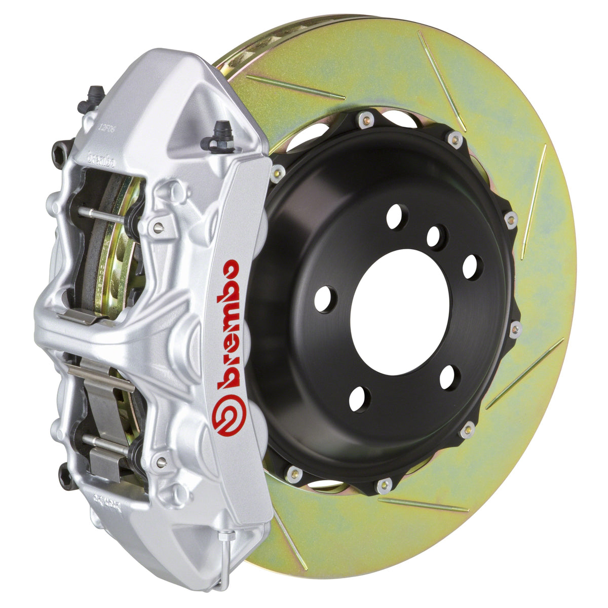 Brembo GT Front Big Brake Kit, 6-Piston Silver Calipers, 355x32mm Type-1 Slotted 2-Piece Rotors, Fits 1995-1998 Porsche 911 1M2.8001A3