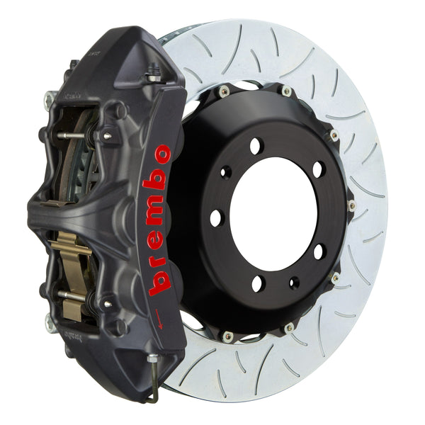 Brembo GT-S Front Big Brake Kit, 6-Piston Black Hard Anodized Calipers, 355x32mm Type-3 Slotted 2-Piece Rotors 1M3.8061AS