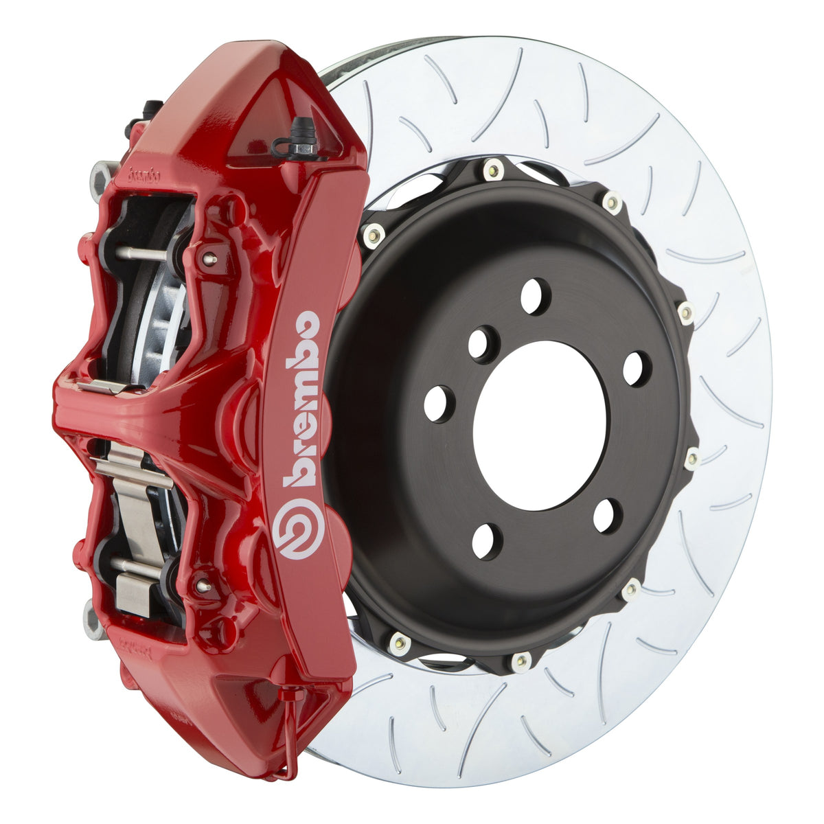 Brembo GT Front Big Brake Kit, 6-Piston Red Calipers, 380x32mm Type-3 Slotted 2-Piece Rotors, Fits 2008-2013 Lexus IS F 1M3.9017A2