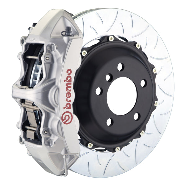 Brembo GT Rear Big Brake Kit, 6-Piston Silver Calipers, 380x32mm Type-3 Slotted 2-Piece Rotors, Fits 2005-2009 Ferrari F430 2M3.9003A3