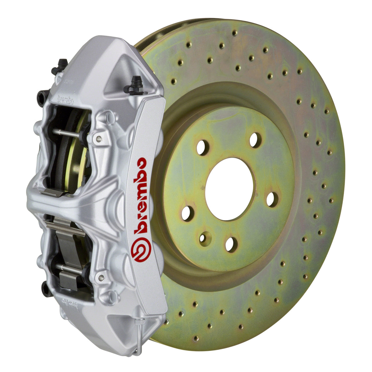 Brembo GT Front Big Brake Kit, 6-Piston Silver Calipers, 355x32mm Drilled Rotors, Fits 2010-2015 Chevrolet Camaro 1N4.8001A3