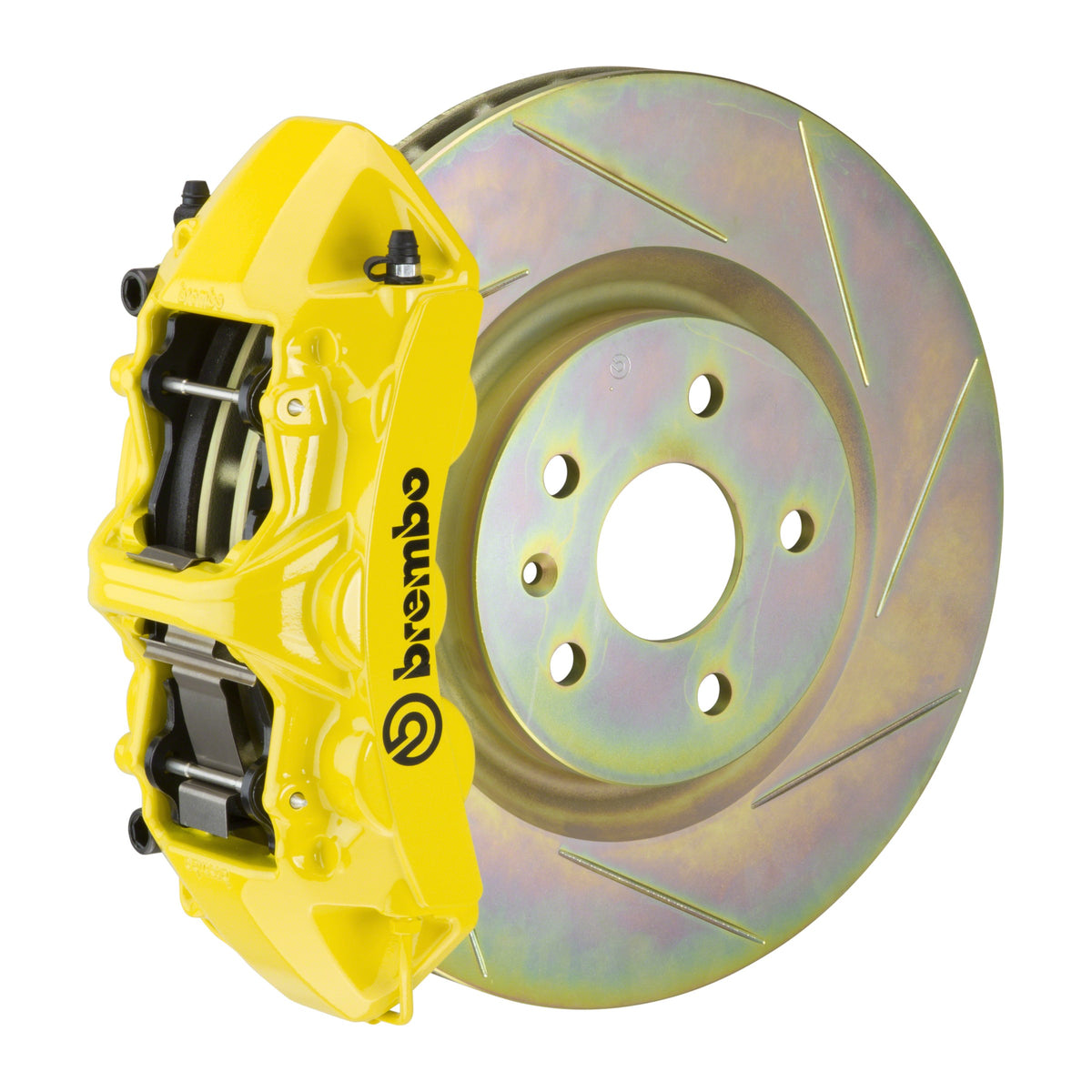 Brembo GT Front Big Brake Kit, 6-Piston Yellow Calipers, 355x32mm Type-1 Slotted Rotors, Fits 2010-2015 Chevrolet Camaro 1N5.8001A5