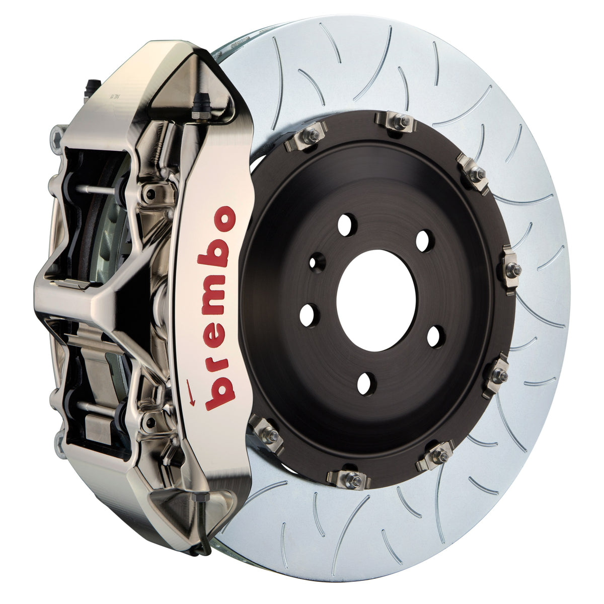 Brembo GT-R Front Big Brake Kit, 6-Piston Nickel Plated Calipers, 380x34mm Type-3 Slotted 2-Piece Rotors, Fits 2023-2025 Toyota Crown 1N3.9086AR