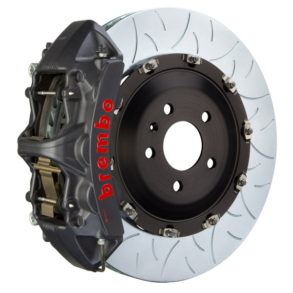 Brembo GT-S Front Big Brake Kit, 6-Piston Black Hard Anodized Calipers, 405x34mm Type-3 Slotted 2-Piece Rotors 1N3.9503AS