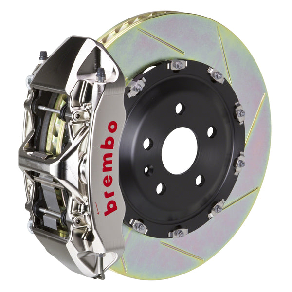 Brembo GT-R Front Big Brake Kit, 6-Piston Nickel Plated Calipers, 380x34mm Type-1 Slotted 2-Piece Rotors, Fits 2018-2024 BMW X3, X4 1N2.9069AR