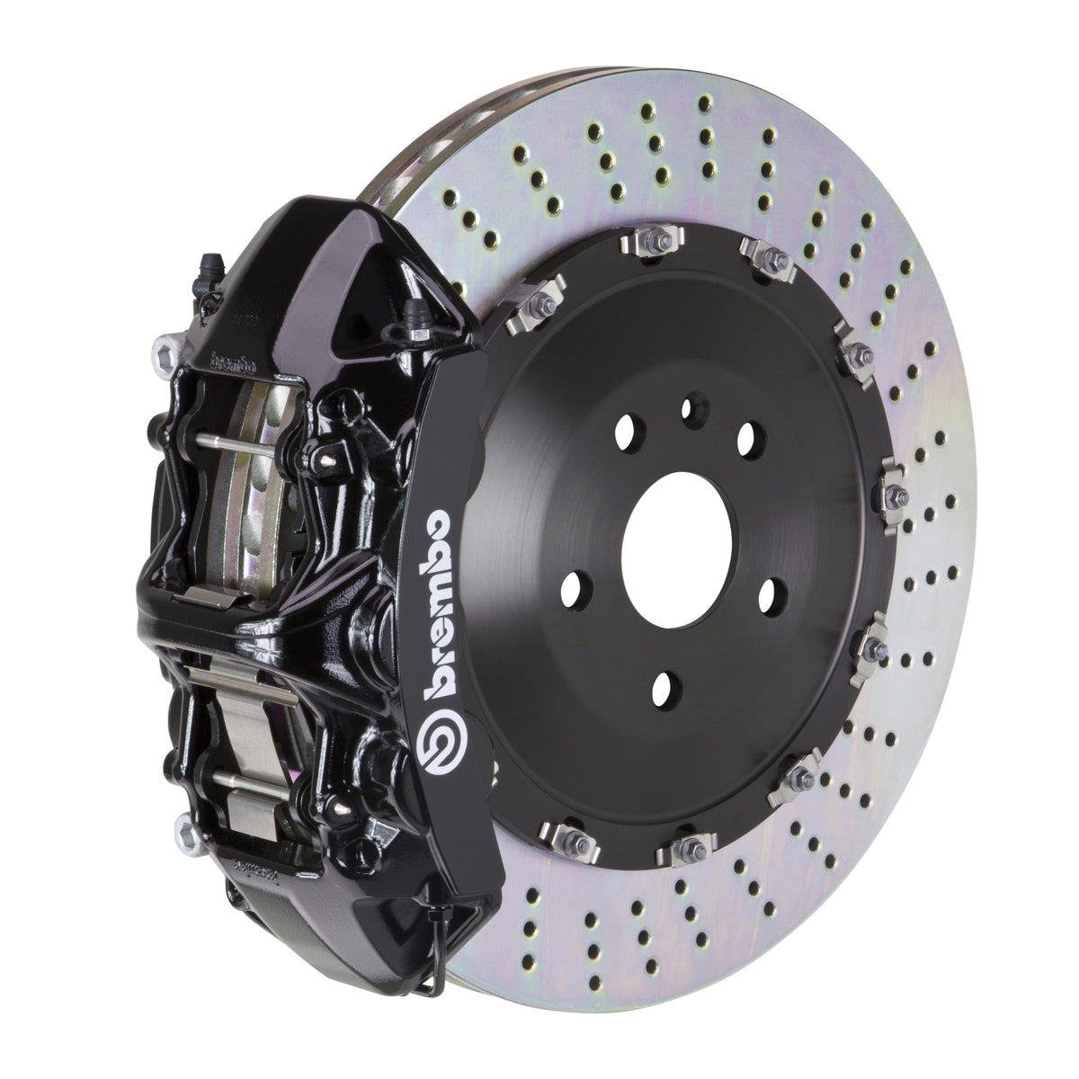 Brembo GT Front Big Brake Kit, 6-Piston Black Calipers, 405x34mm Drilled 2-Piece Rotors, Fits 2009-2016 BMW 750i, 750Li and more 1N1.9516A1