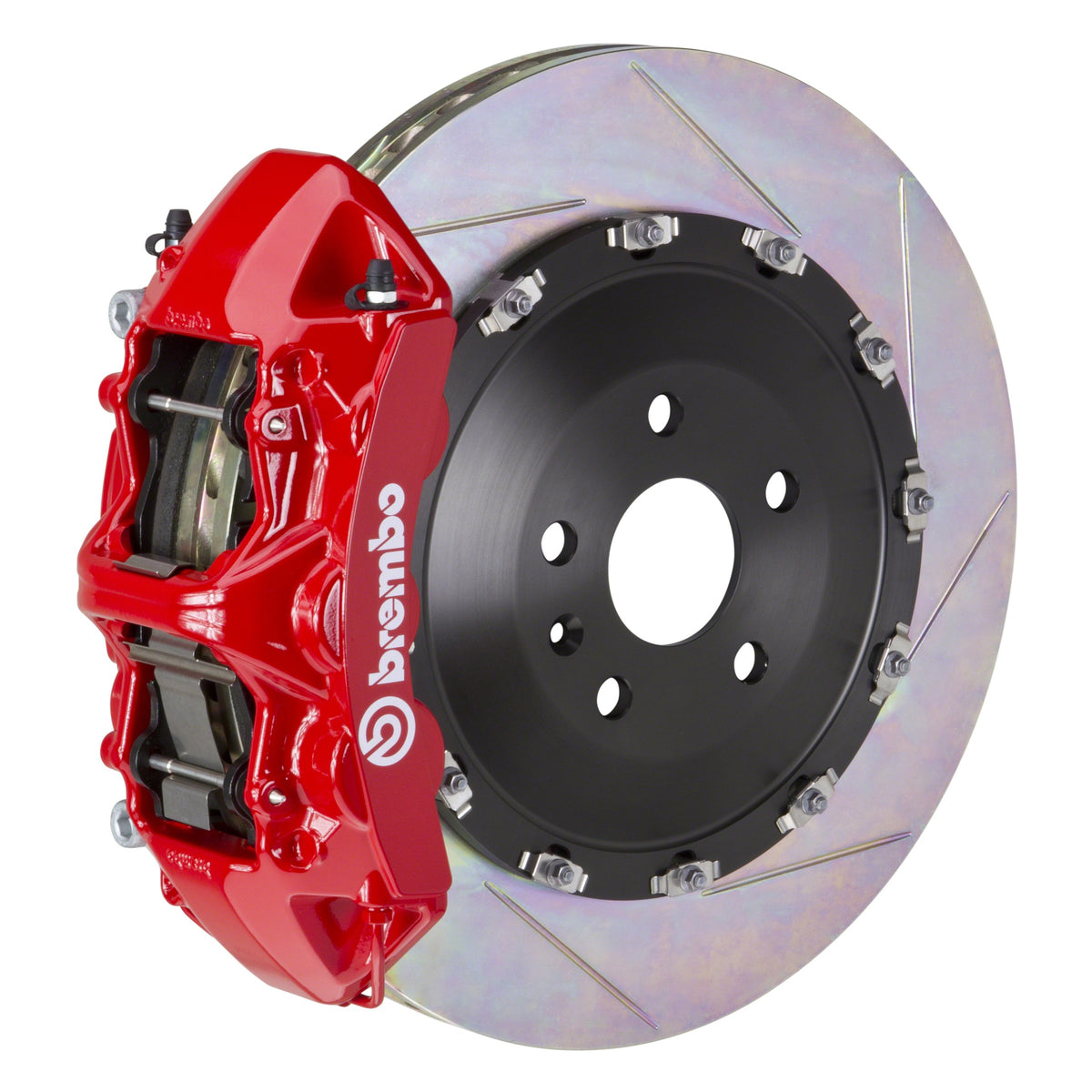 Brembo GT Front Big Brake Kit, 6-Piston Red Calipers, 405x34mm Type-1 Slotted 2-Piece Rotors, Fits 2006-2010 BMW M6, M5 1N2.9504A2