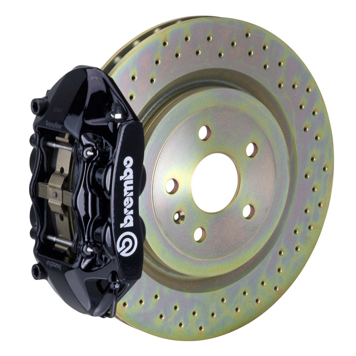 Brembo GT Rear Big Brake Kit, 4-Piston Black Calipers, 365x28mm Drilled Rotors, Fits 2016-2024 Chevrolet Camaro 2P4.8503A1