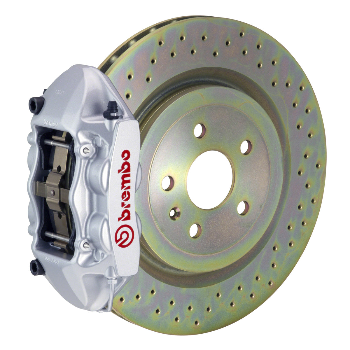 Brembo GT Rear Big Brake Kit, 4-Piston Silver Calipers, 365x28mm Drilled Rotors, Fits 2010-2015 Chevrolet Camaro 2P4.8001A3