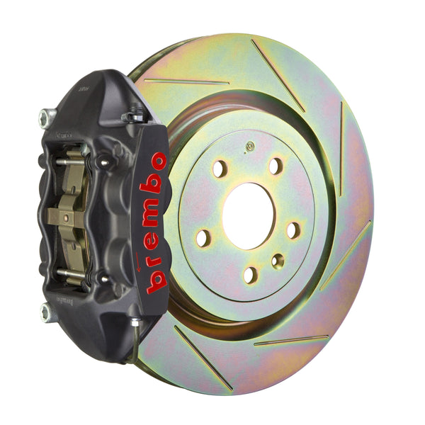 Brembo GT-S Front Big Brake Kit, 4-Piston Black Hard Anodized Calipers, 336x28mm Type-1 Slotted Rotors, Fits 2011-2018 Ford Focus 1P5.7002AS