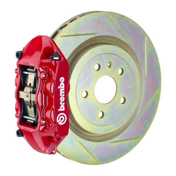 Brembo GT Front Big Brake Kit, 4-Piston Red Calipers, 336x28mm Type-1 Slotted Rotors, Fits 2011-2018 Ford Focus 1P5.7002A2