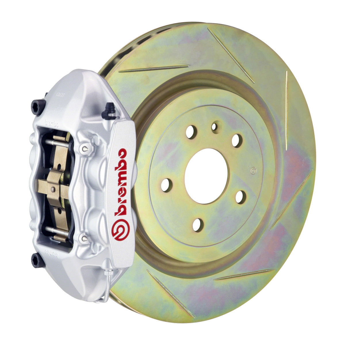 Brembo GT Front Big Brake Kit, 4-Piston Silver Calipers, 336x28mm Type-1 Slotted Rotors, Fits 2011-2018 Ford Focus 1P5.7002A3