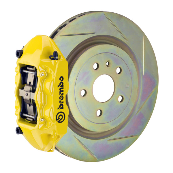 Brembo GT Rear Big Brake Kit, 4-Piston Yellow Calipers, 365x28mm Type-1 Slotted Rotors, Fits 2016-2024 Chevrolet Camaro 2P5.8503A5