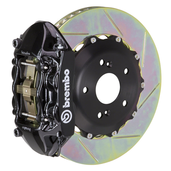 Brembo GT Front Big Brake Kit, 4-Piston Black Calipers, 328x28mm Type-1 Slotted 2-Piece Rotors, Fits 2016-2024 Mazda MX-5 Miata 1P2.6001A1