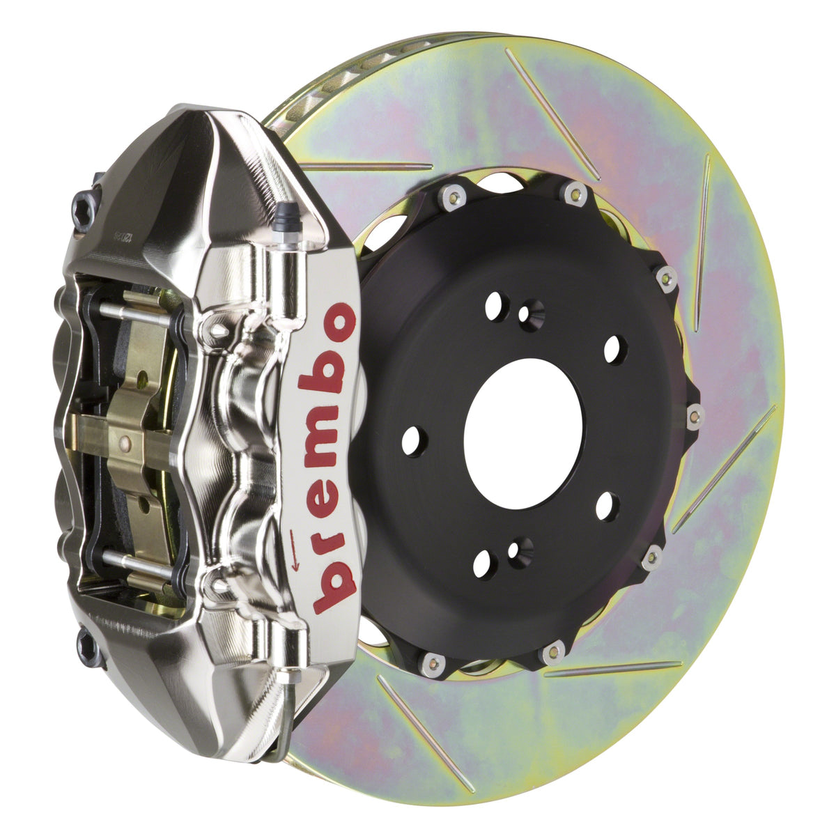 Brembo GT-R Front Big Brake Kit, 4-Piston Nickel Plated Calipers, 328x28mm Type-1 Slotted 2-Piece Rotors, Fits 2016-2024 Mazda MX-5 Miata 1P2.6001AR